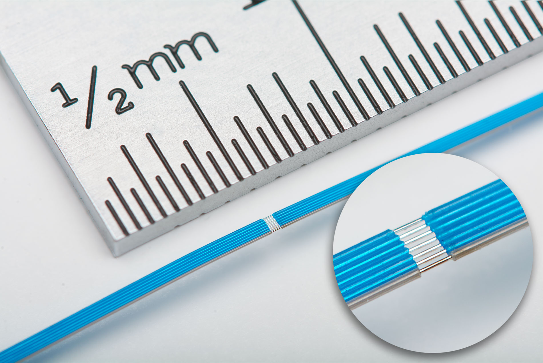 microwire against metric ruler photo