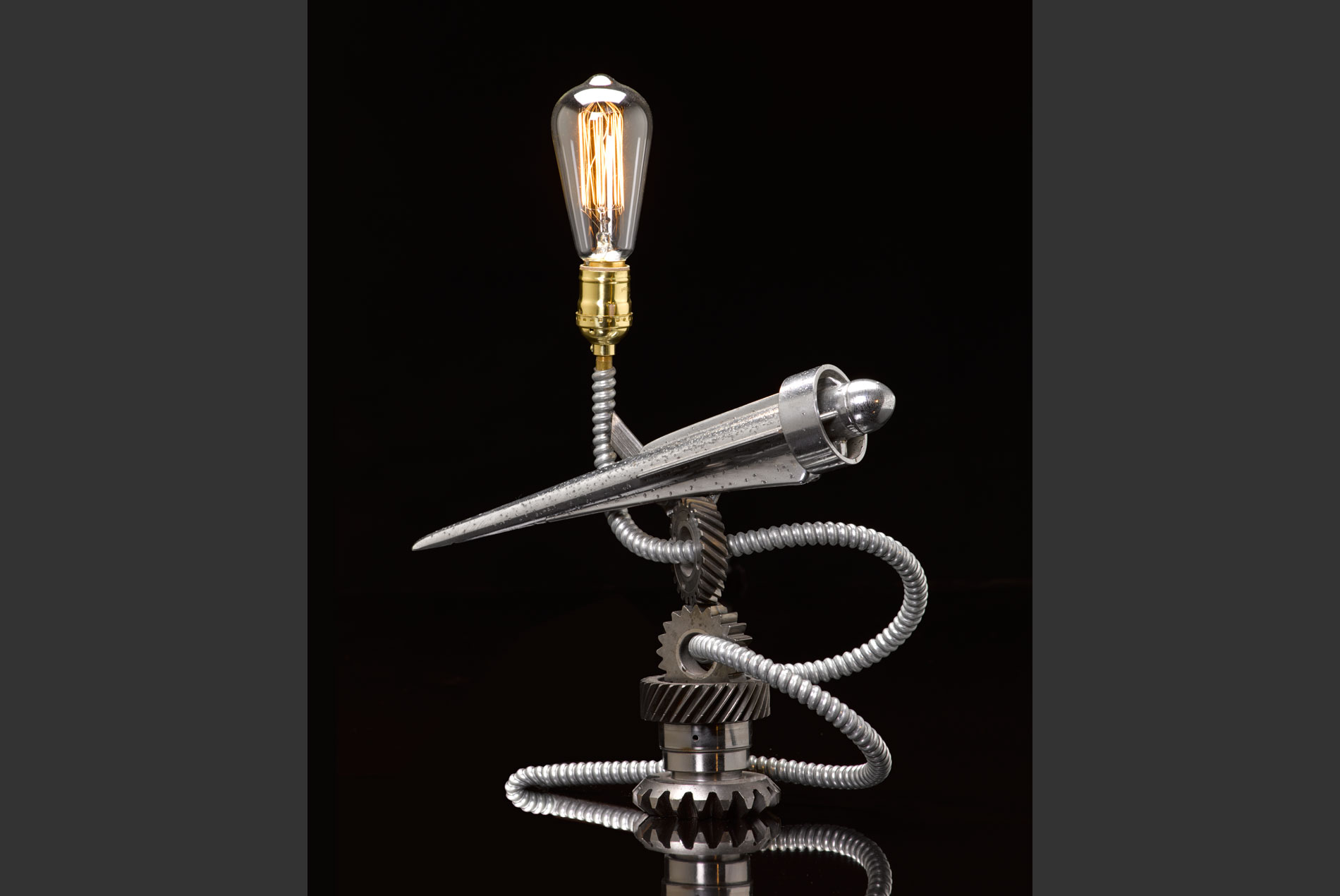 custom wire edison light lamp photo